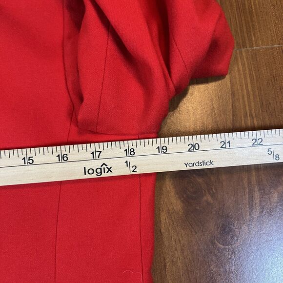 VTG Pendleton Blazer Women 10 Red 100% Wool Two Button Lined Jacket Made USA 60s - Picture 14 of 16